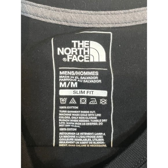 The‎ North Face T-Shirt Men's XL Black Pullover Crew Neck Slim Fit Short Sleeve - Picture 4 of 7